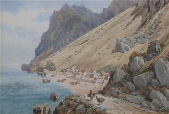 General Sir John Miller Adye (1819-1900), watercolour, Catalan Bay, Gibraltar